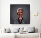 Morgan Freeman by Rob Snow on GIANT ART - orange digital painting