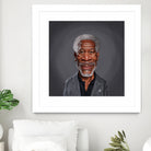 Morgan Freeman by Rob Snow on GIANT ART - orange digital painting