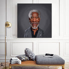 Morgan Freeman by Rob Snow on GIANT ART - orange digital painting