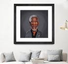 Morgan Freeman by Rob Snow on GIANT ART - orange digital painting