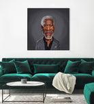 Morgan Freeman by Rob Snow on GIANT ART - orange digital painting