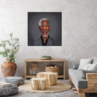 Morgan Freeman by Rob Snow on GIANT ART - orange digital painting