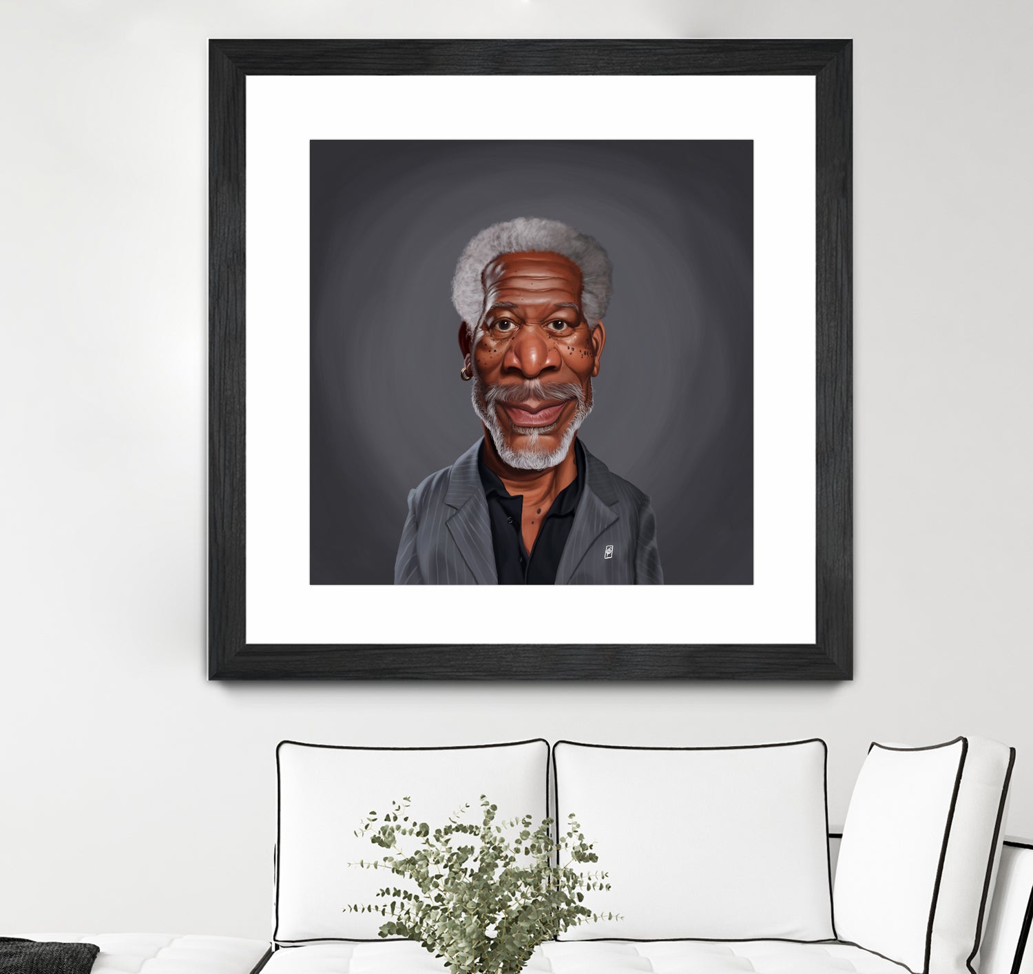 Morgan Freeman by Rob Snow on GIANT ART - orange digital painting