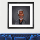 Morgan Freeman by Rob Snow on GIANT ART - orange digital painting