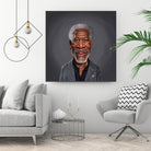 Morgan Freeman by Rob Snow on GIANT ART - orange digital painting