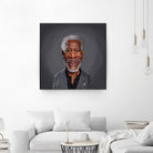 Morgan Freeman by Rob Snow on GIANT ART - orange digital painting