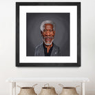 Morgan Freeman by Rob Snow on GIANT ART - orange digital painting