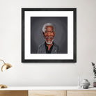 Morgan Freeman by Rob Snow on GIANT ART - orange digital painting