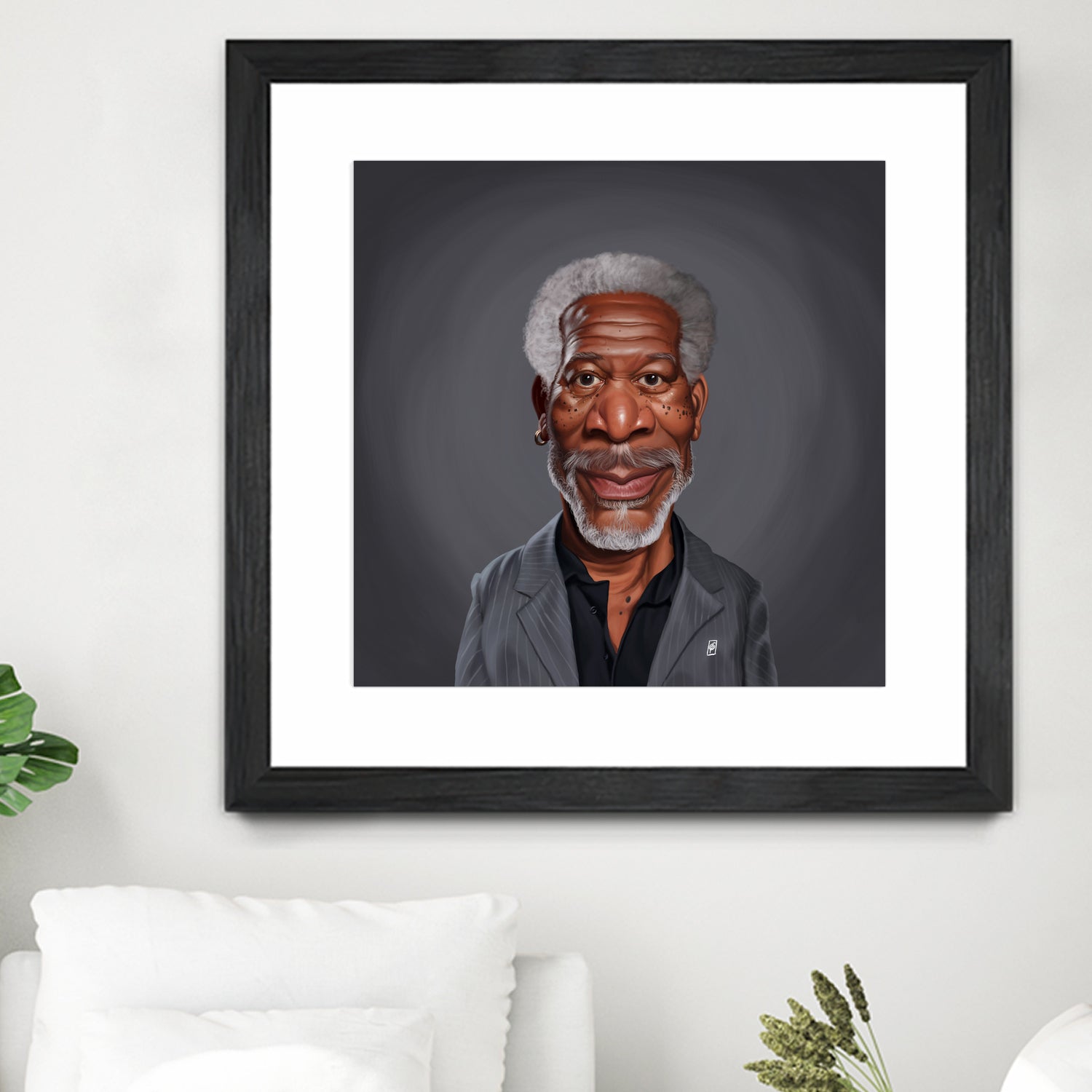 Morgan Freeman by Rob Snow on GIANT ART - orange digital painting