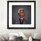 Morgan Freeman by Rob Snow on GIANT ART - orange digital painting