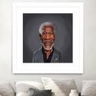 Morgan Freeman by Rob Snow on GIANT ART - orange digital painting