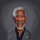 Morgan Freeman by Rob Snow on GIANT ART - orange digital painting