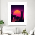 Retrowave City sunset by Muhammad Daffa Umar on GIANT ART - white photo illustration