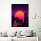 Retrowave City sunset by Muhammad Daffa Umar on GIANT ART - white photo illustration