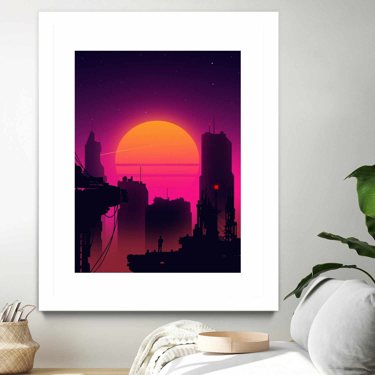 Retrowave City sunset by Muhammad Daffa Umar on GIANT ART - white photo illustration