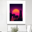 Retrowave City sunset by Muhammad Daffa Umar on GIANT ART - white photo illustration