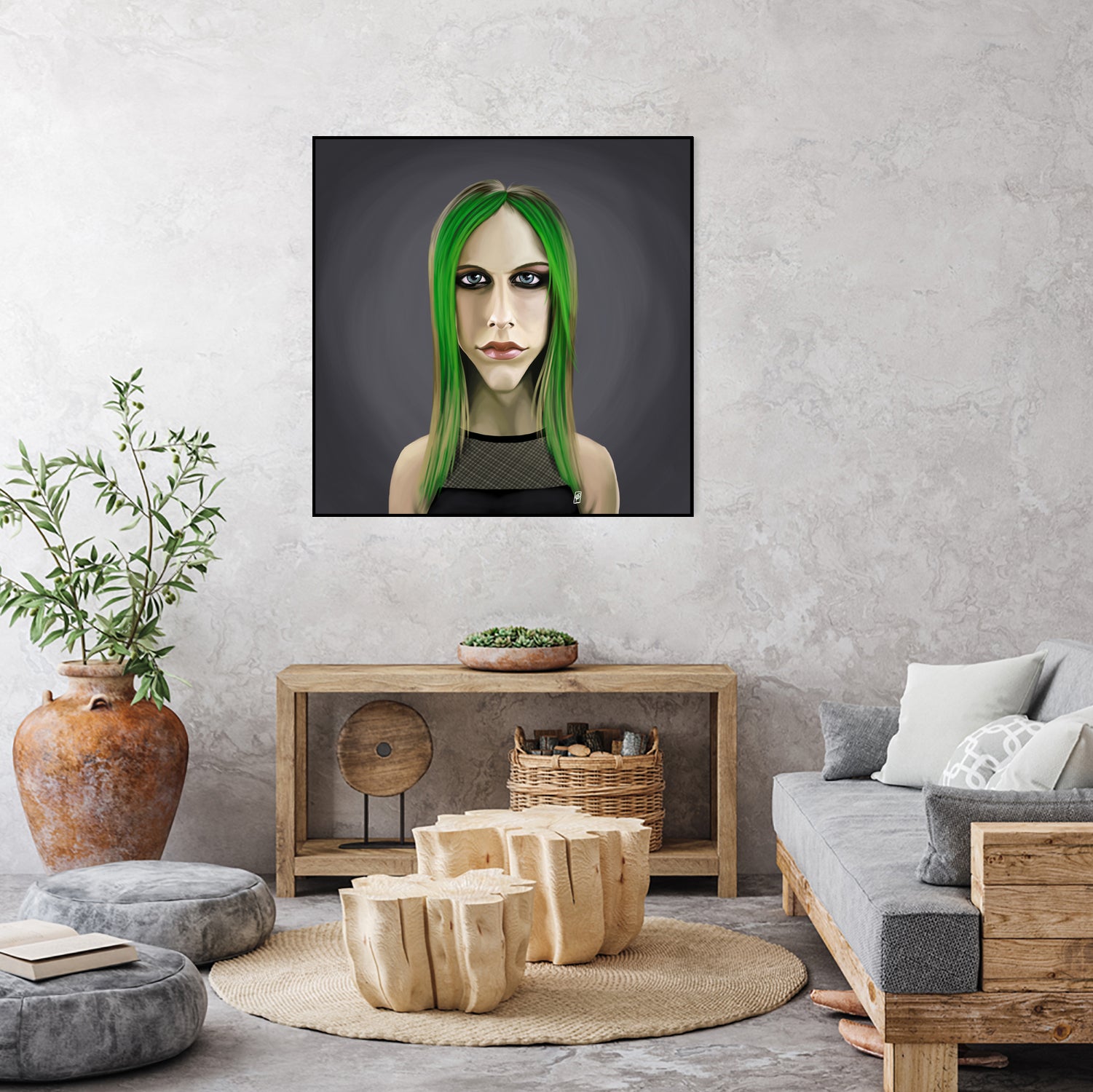 Avril Lavigne by Rob Snow on GIANT ART - green digital painting