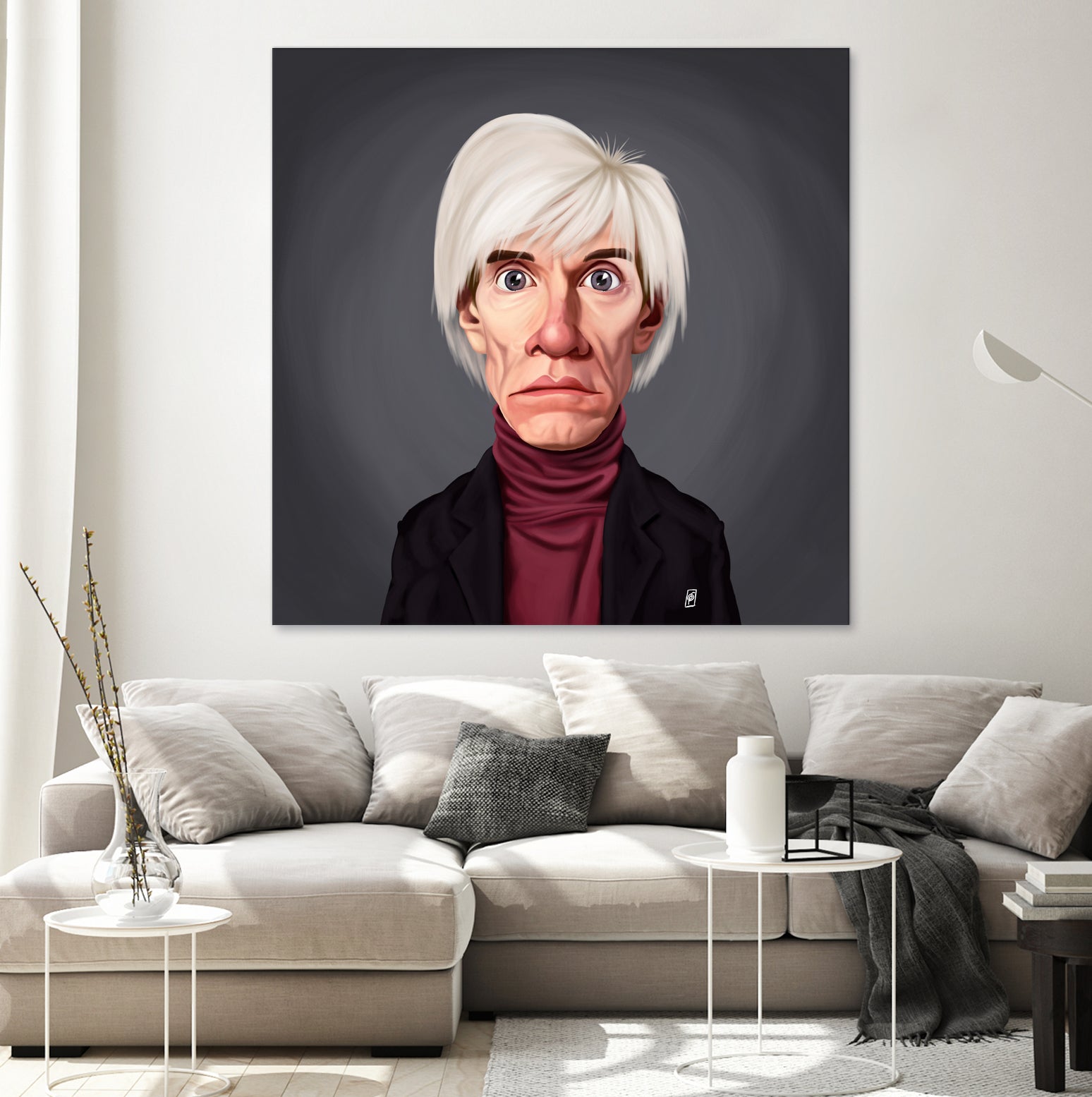 Andy Warhol by Rob Snow on GIANT ART - brown digital painting