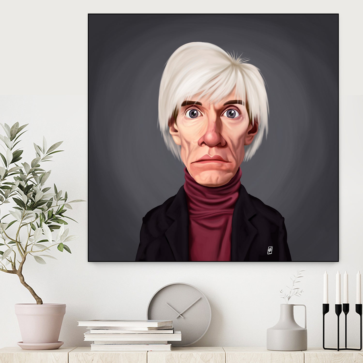 Andy Warhol by Rob Snow on GIANT ART - brown digital painting