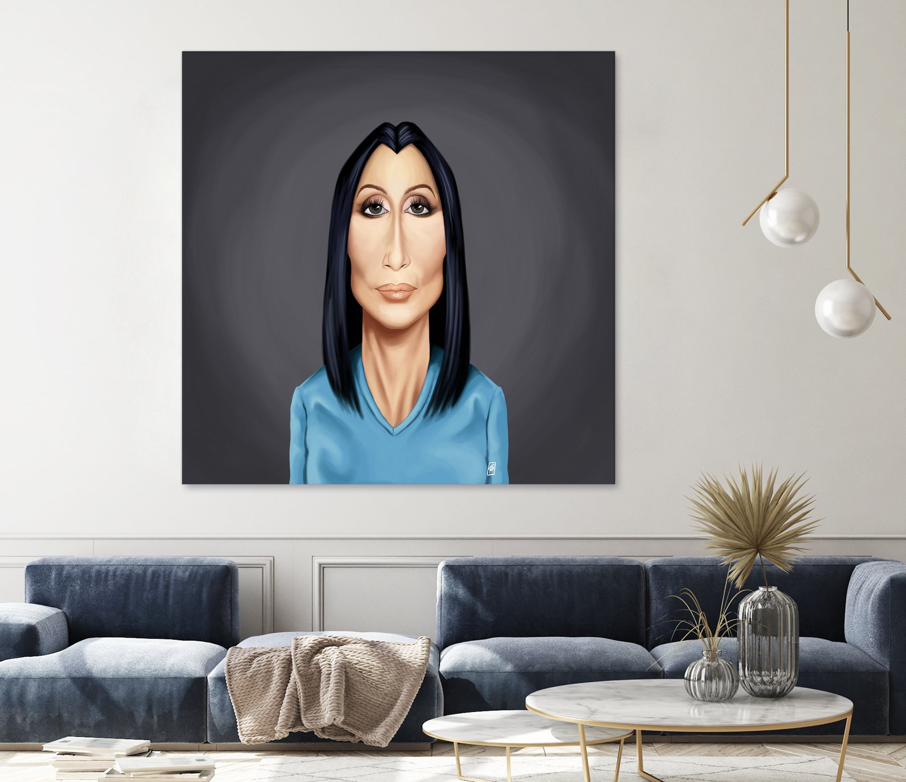 Cher by Rob Snow on GIANT ART - blue digital painting