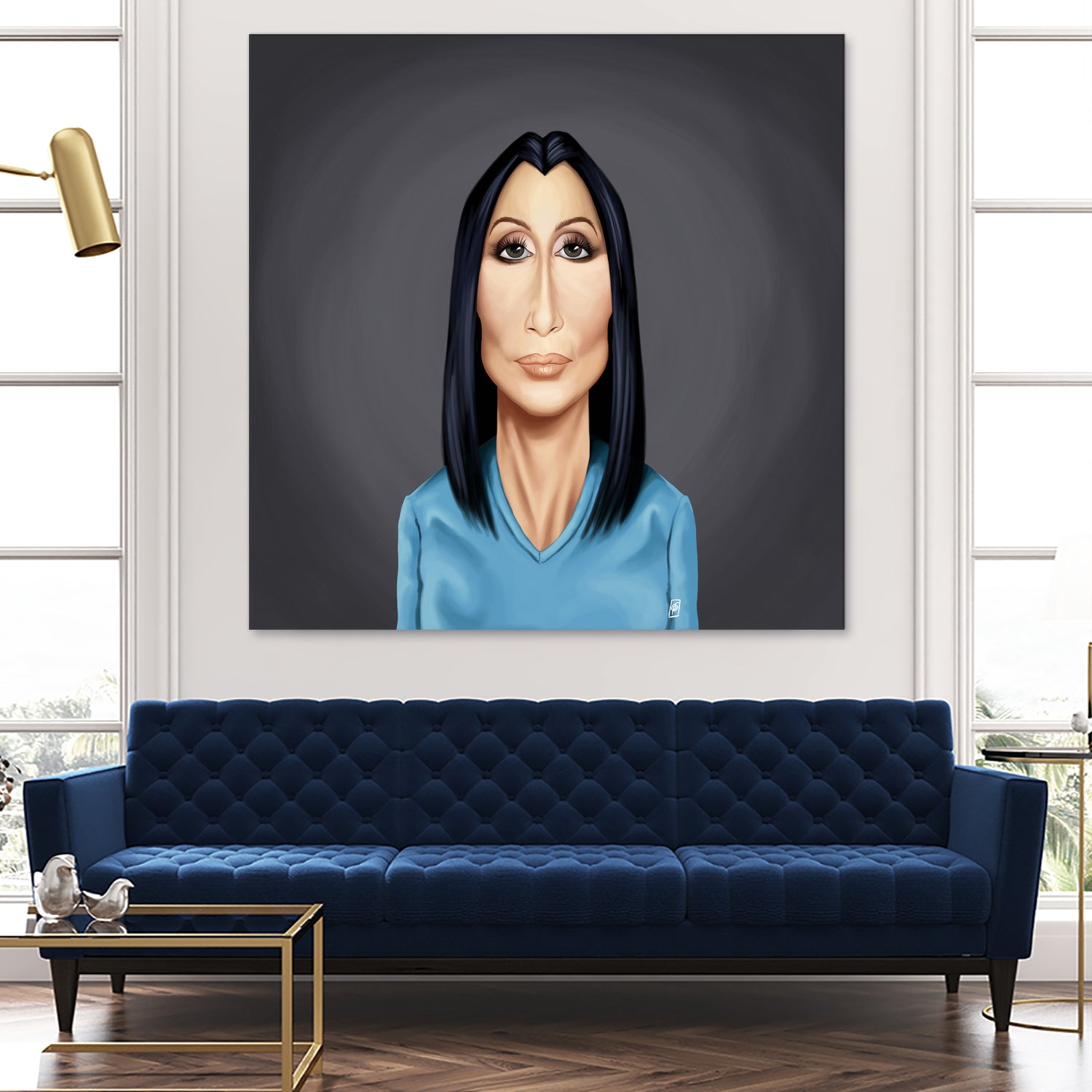 Cher by Rob Snow on GIANT ART - blue digital painting