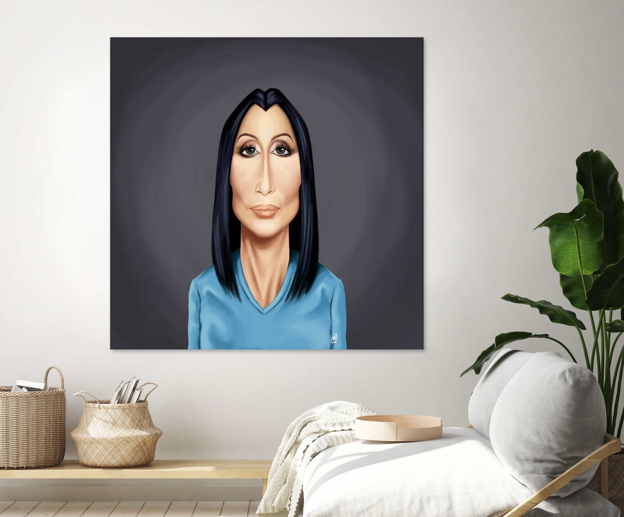 Cher by Rob Snow on GIANT ART - blue digital painting