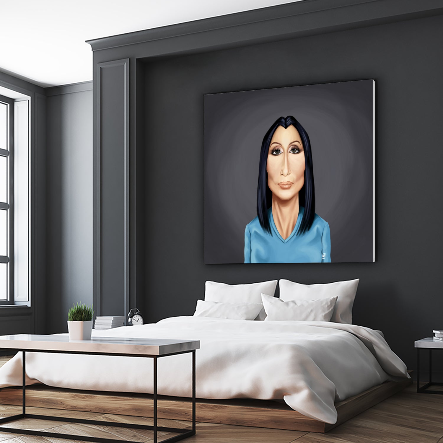 Cher by Rob Snow on GIANT ART - blue digital painting