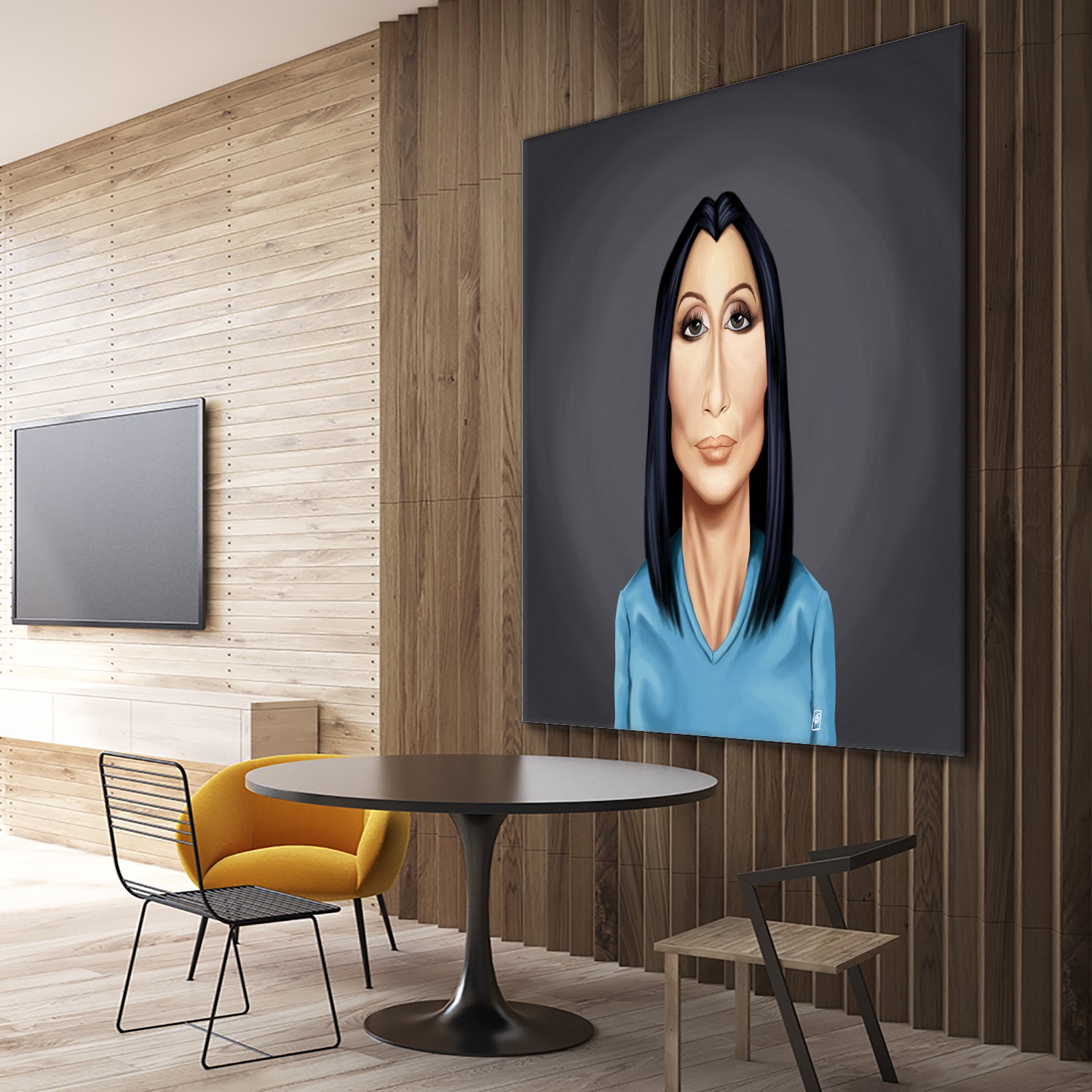 Cher by Rob Snow on GIANT ART - blue digital painting