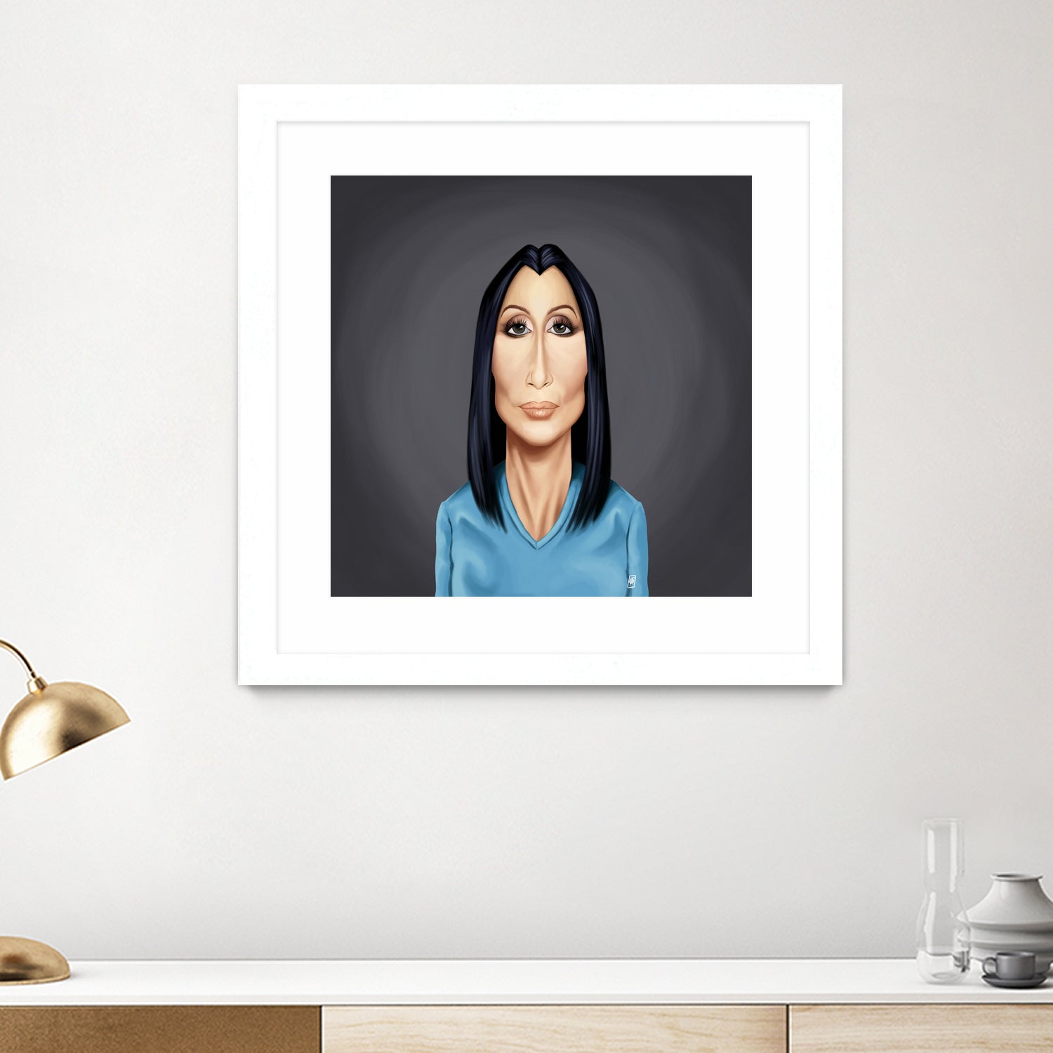 Cher by Rob Snow on GIANT ART - blue digital painting