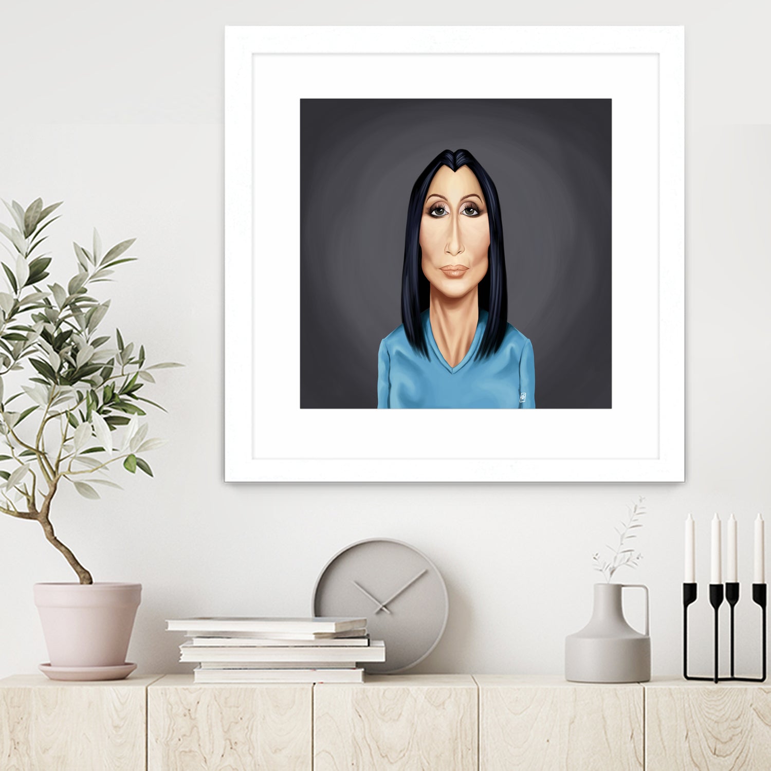 Cher by Rob Snow on GIANT ART - blue digital painting