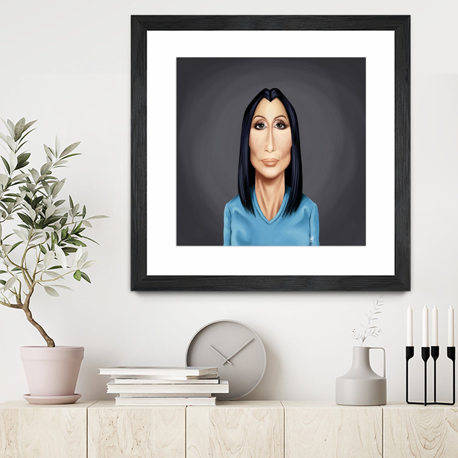 Cher by Rob Snow on GIANT ART - blue digital painting