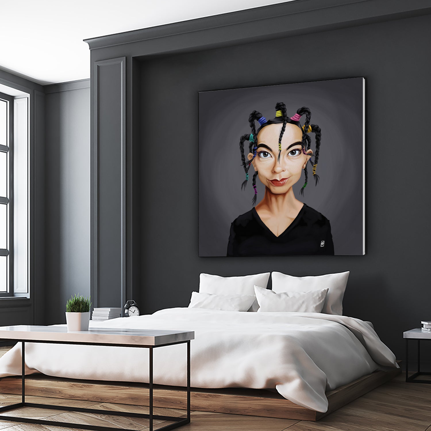 Björk by Rob Snow on GIANT ART - black digital painting