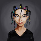 Björk by Rob Snow on GIANT ART - black digital painting