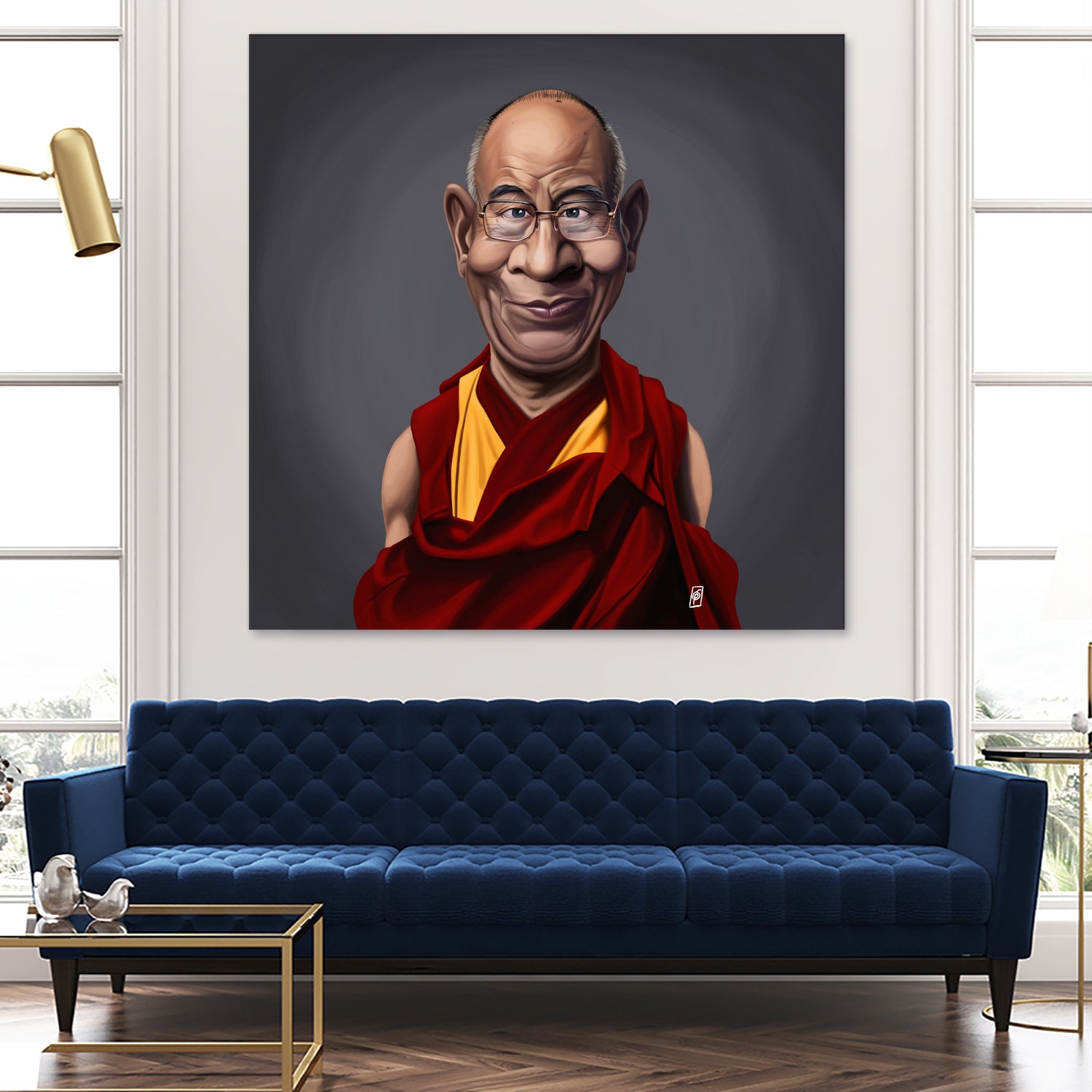 Dalai Lama by Rob Snow on GIANT ART - brown digital painting