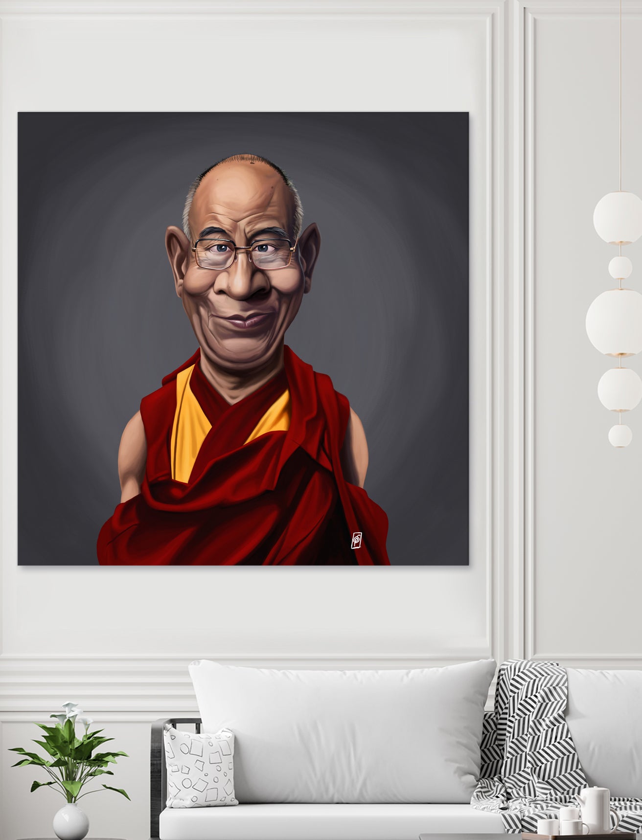 Dalai Lama by Rob Snow on GIANT ART - brown digital painting