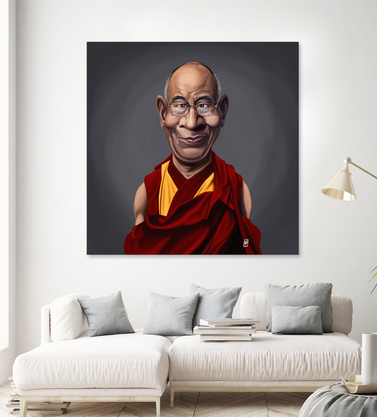 Dalai Lama by Rob Snow on GIANT ART - brown digital painting