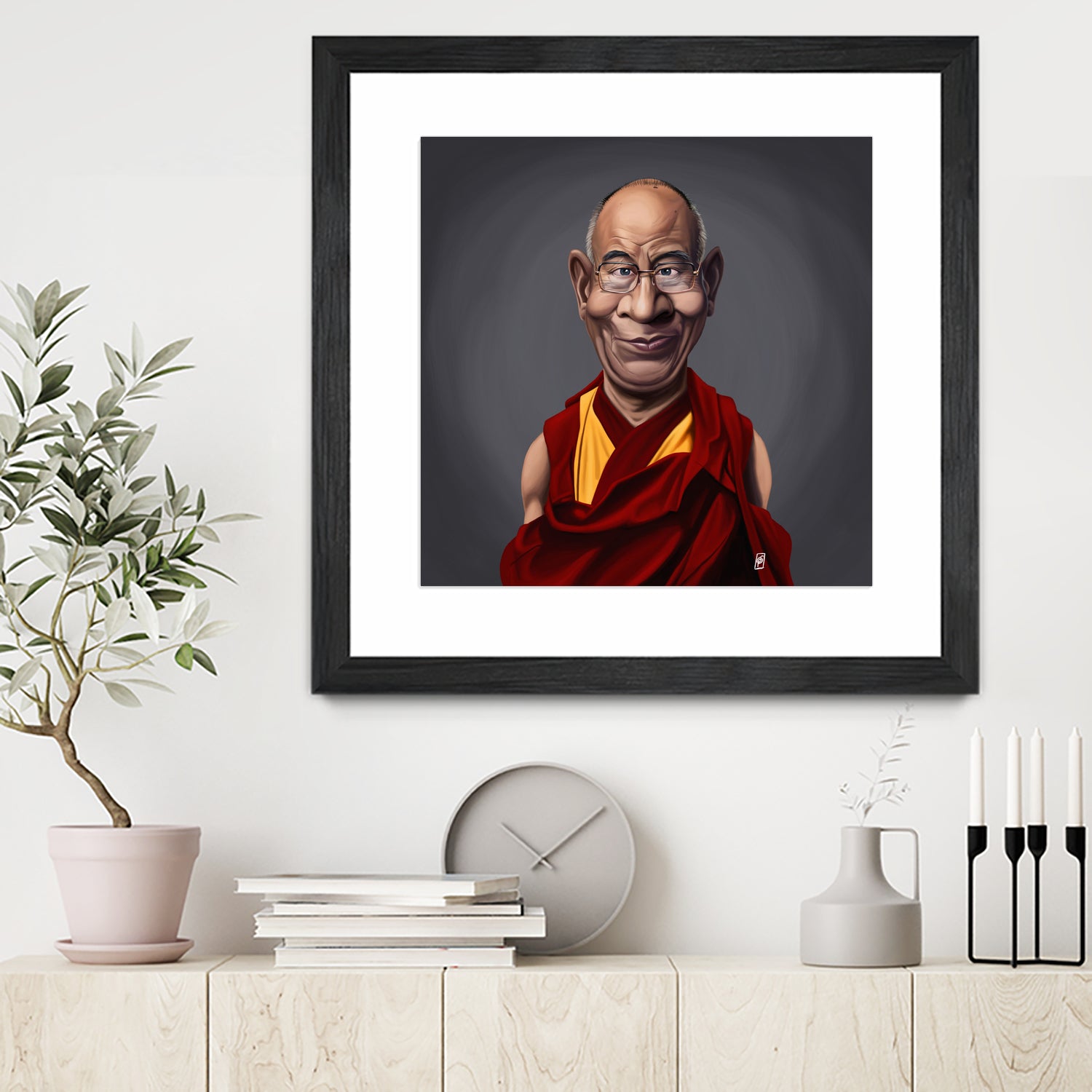 Dalai Lama by Rob Snow on GIANT ART - brown digital painting