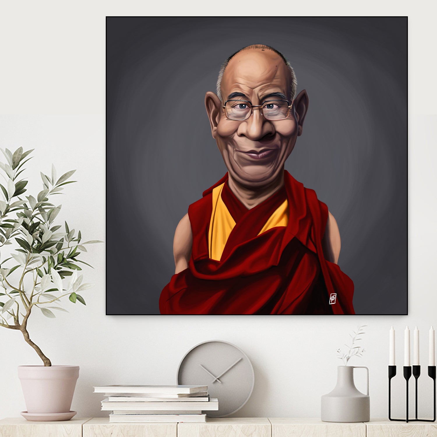 Dalai Lama by Rob Snow on GIANT ART - brown digital painting