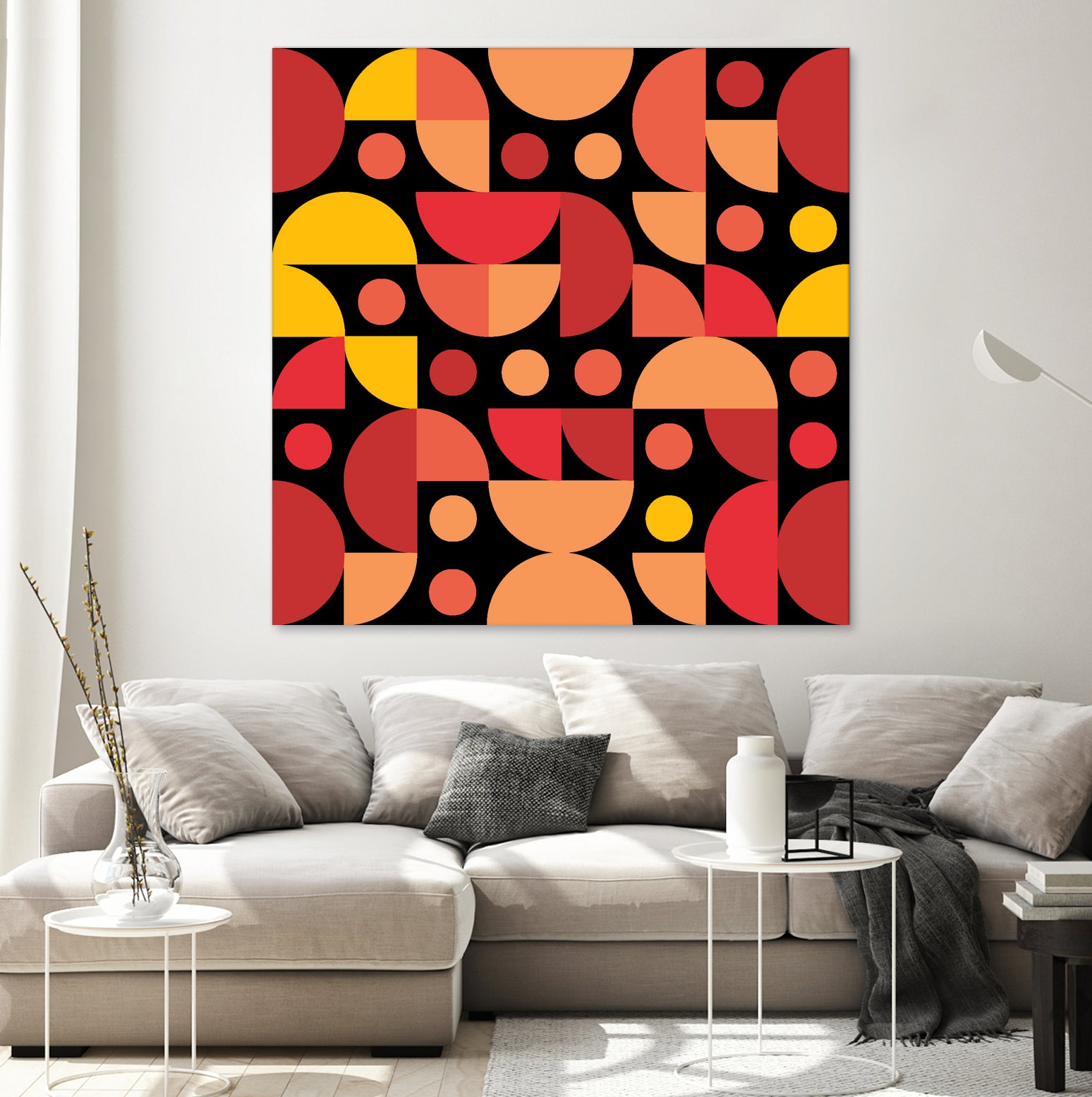 Funky Retro Pattern warm colours by Tal Hayoun on GIANT ART - red vector illustration