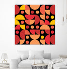 Funky Retro Pattern warm colours by Tal Hayoun on GIANT ART - red vector illustration