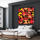 Funky Retro Pattern warm colours by Tal Hayoun on GIANT ART - red vector illustration