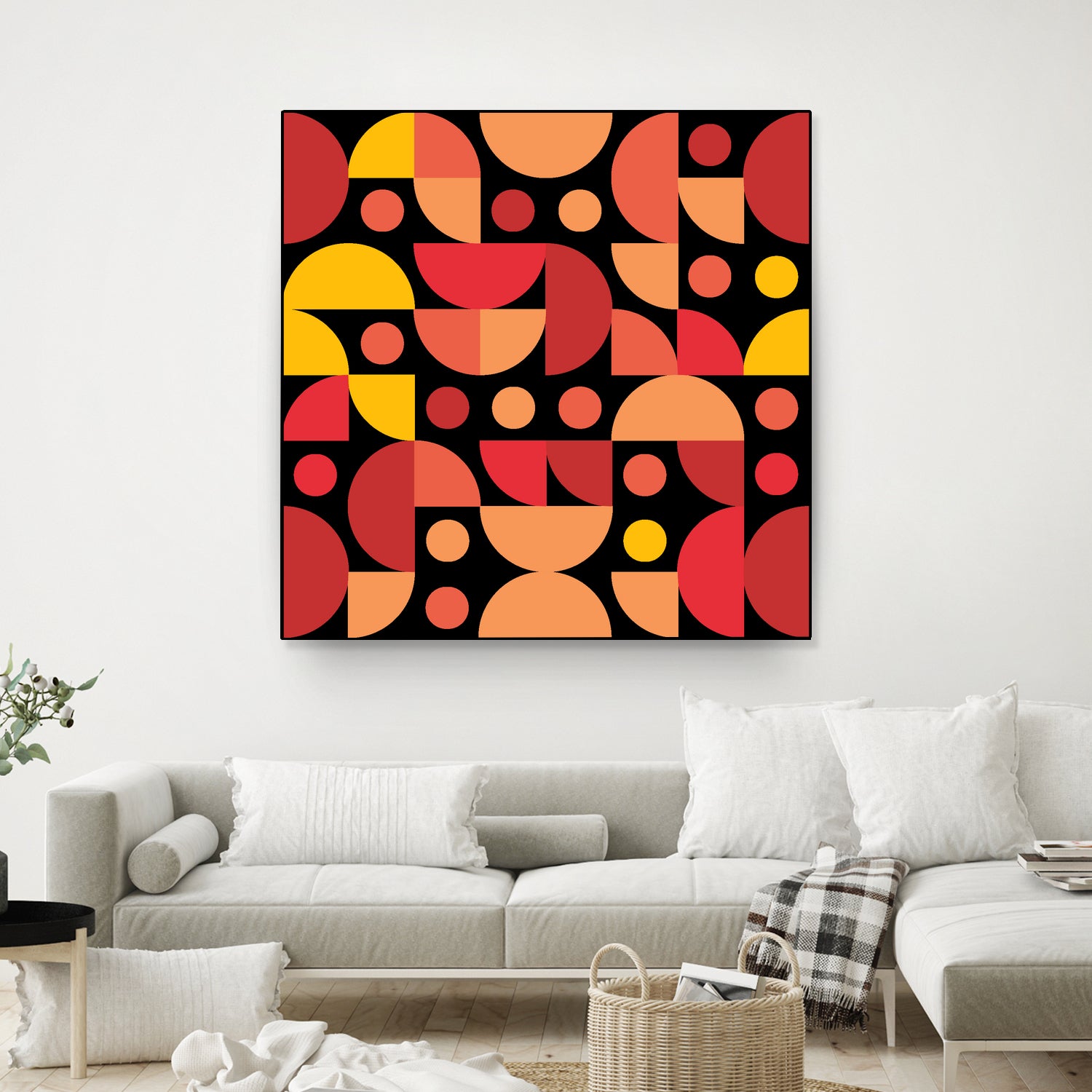 Funky Retro Pattern warm colours by Tal Hayoun on GIANT ART - red vector illustration