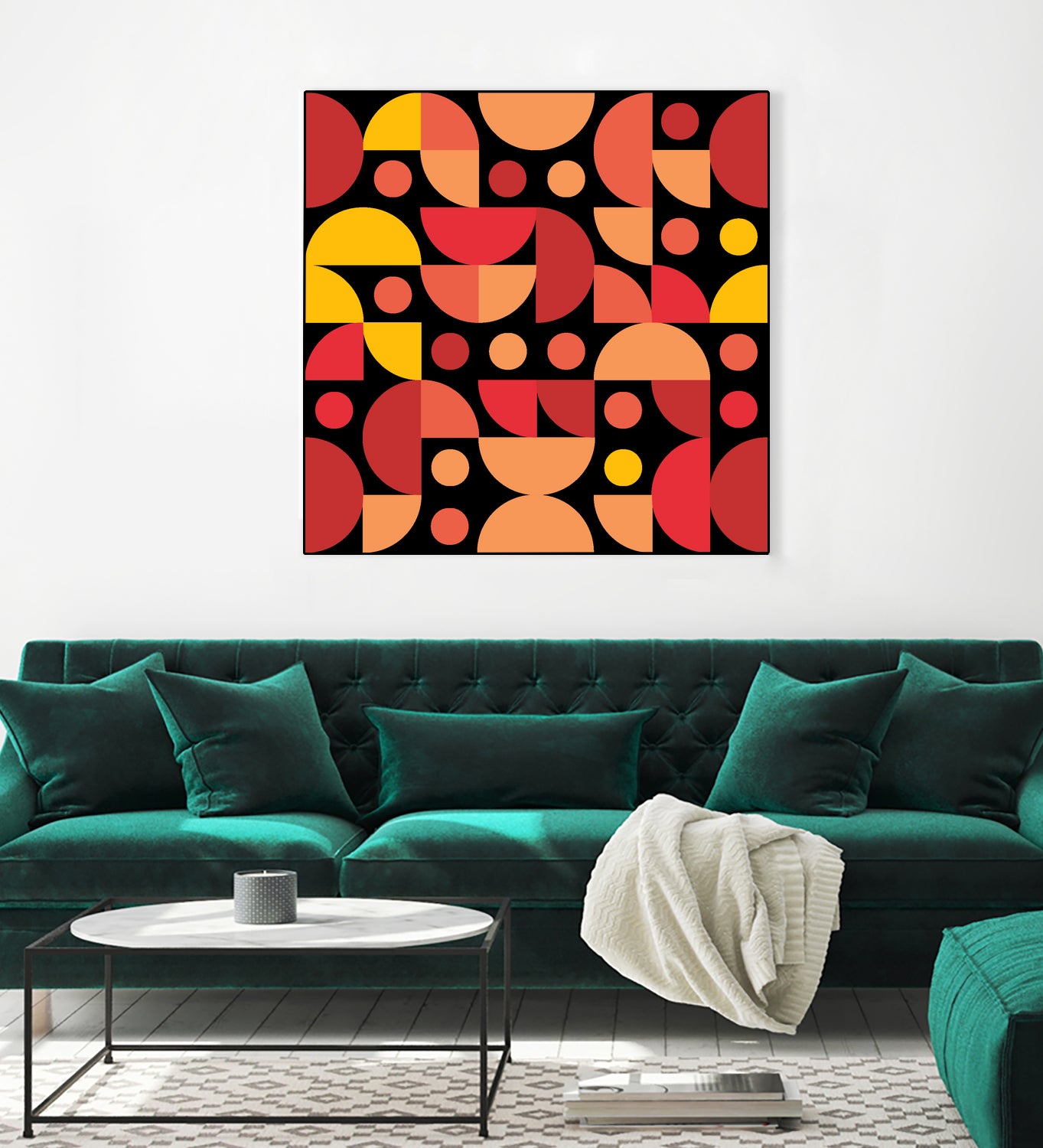 Funky Retro Pattern warm colours by Tal Hayoun on GIANT ART - red vector illustration