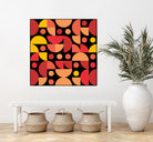 Funky Retro Pattern warm colours by Tal Hayoun on GIANT ART - red vector illustration