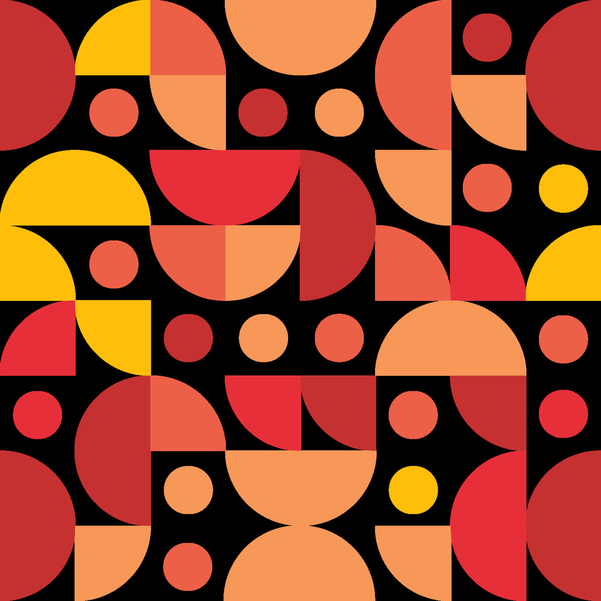 Funky Retro Pattern warm colours - Art Print by Tal Hayoun | GIANT ART