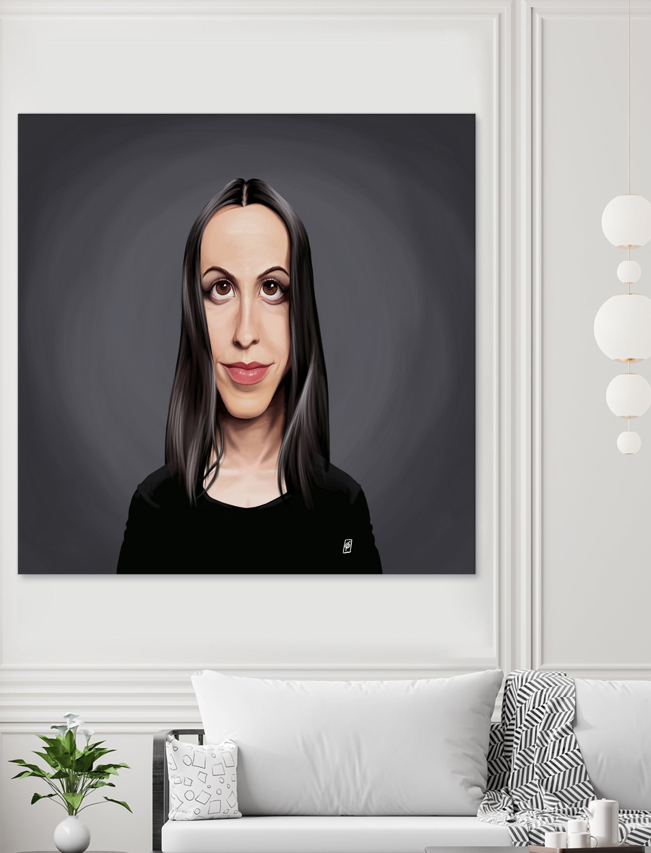 Alanis Morissette by Rob Snow on GIANT ART - black digital painting