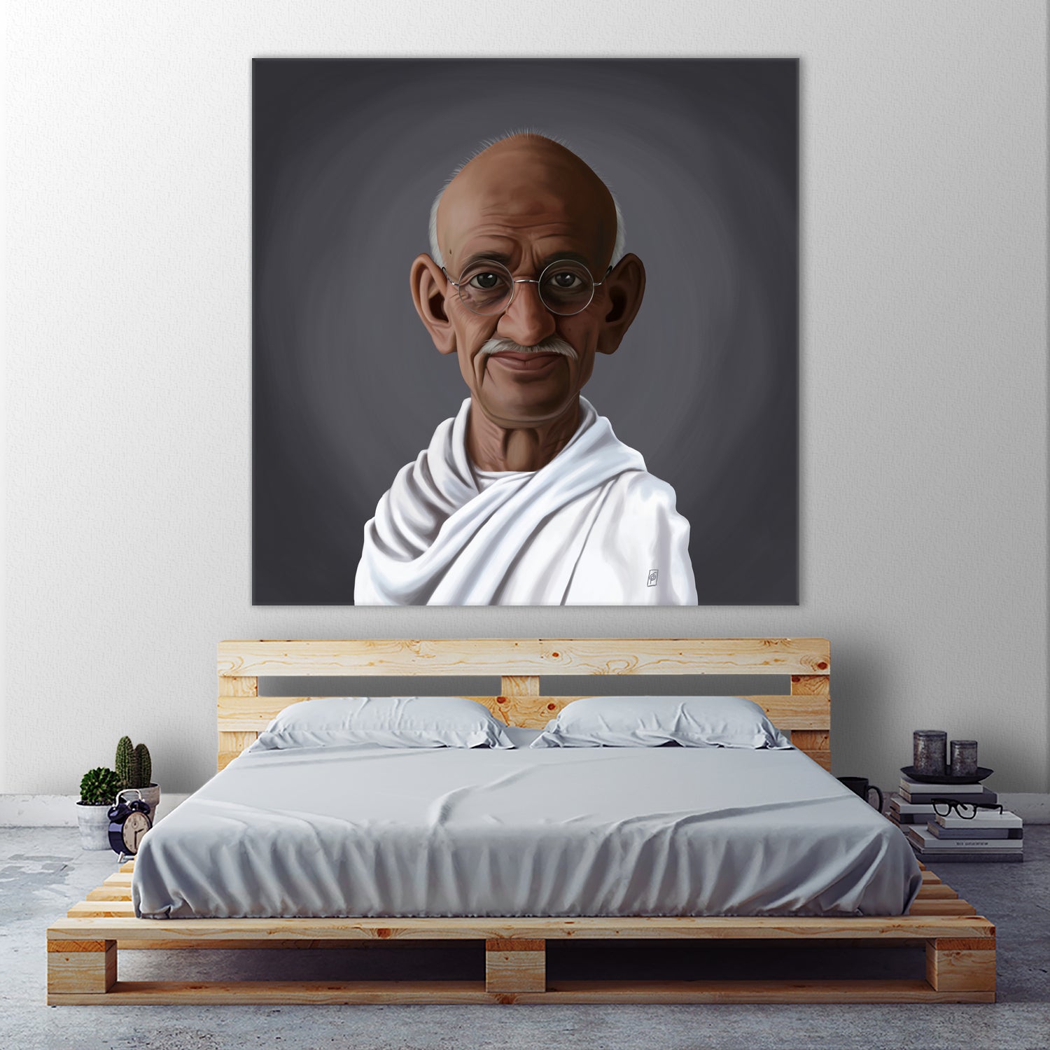 Mahatma Gandhi by Rob Snow on GIANT ART - white digital painting