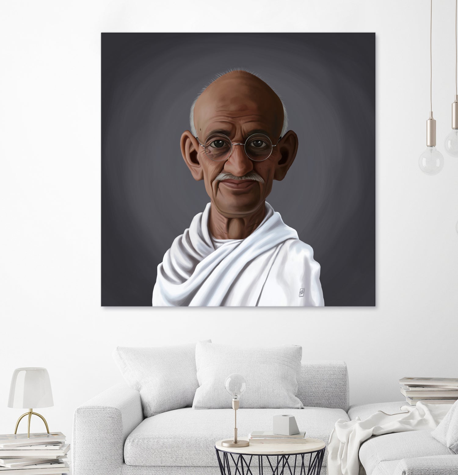 Mahatma Gandhi by Rob Snow on GIANT ART - white digital painting