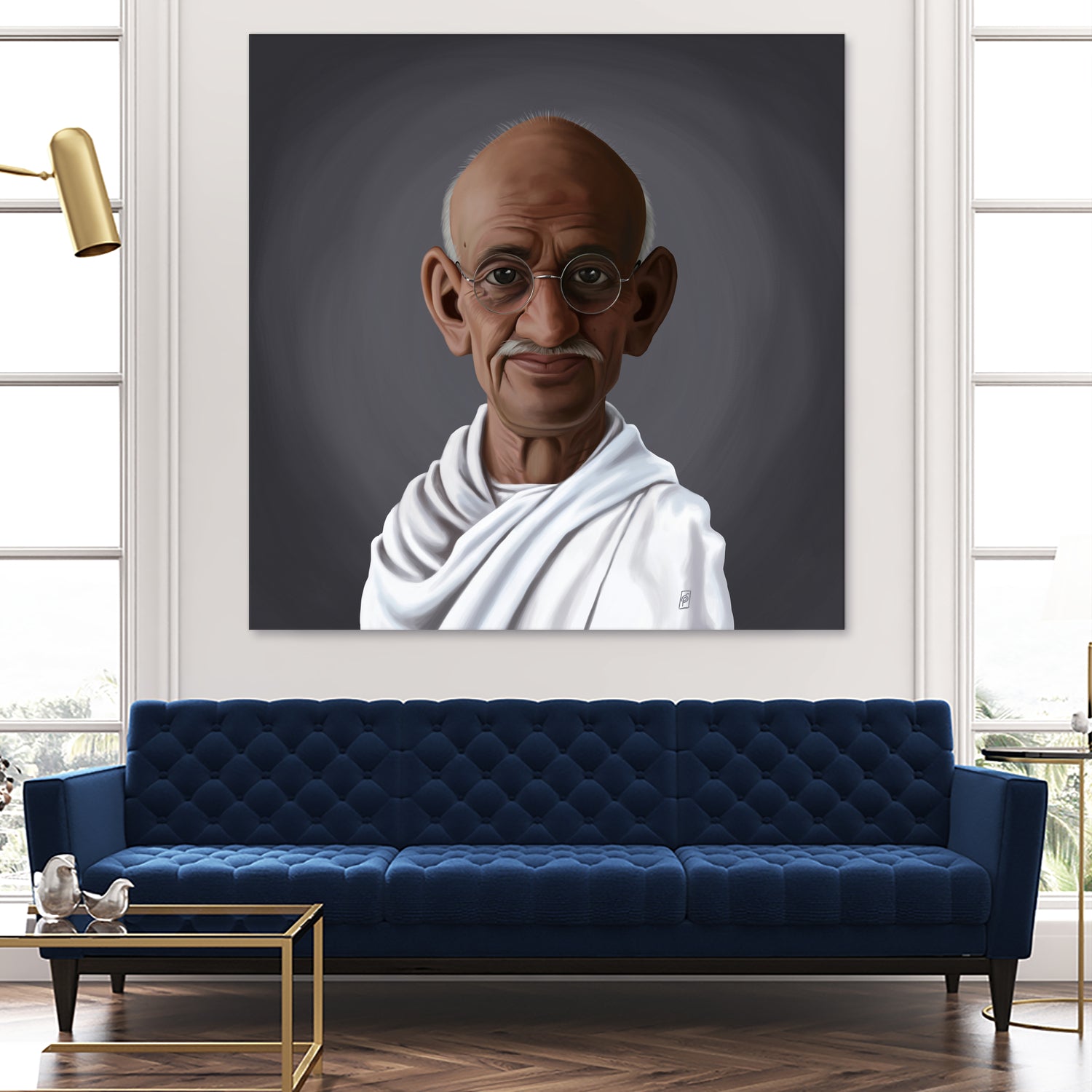 Mahatma Gandhi by Rob Snow on GIANT ART - white digital painting