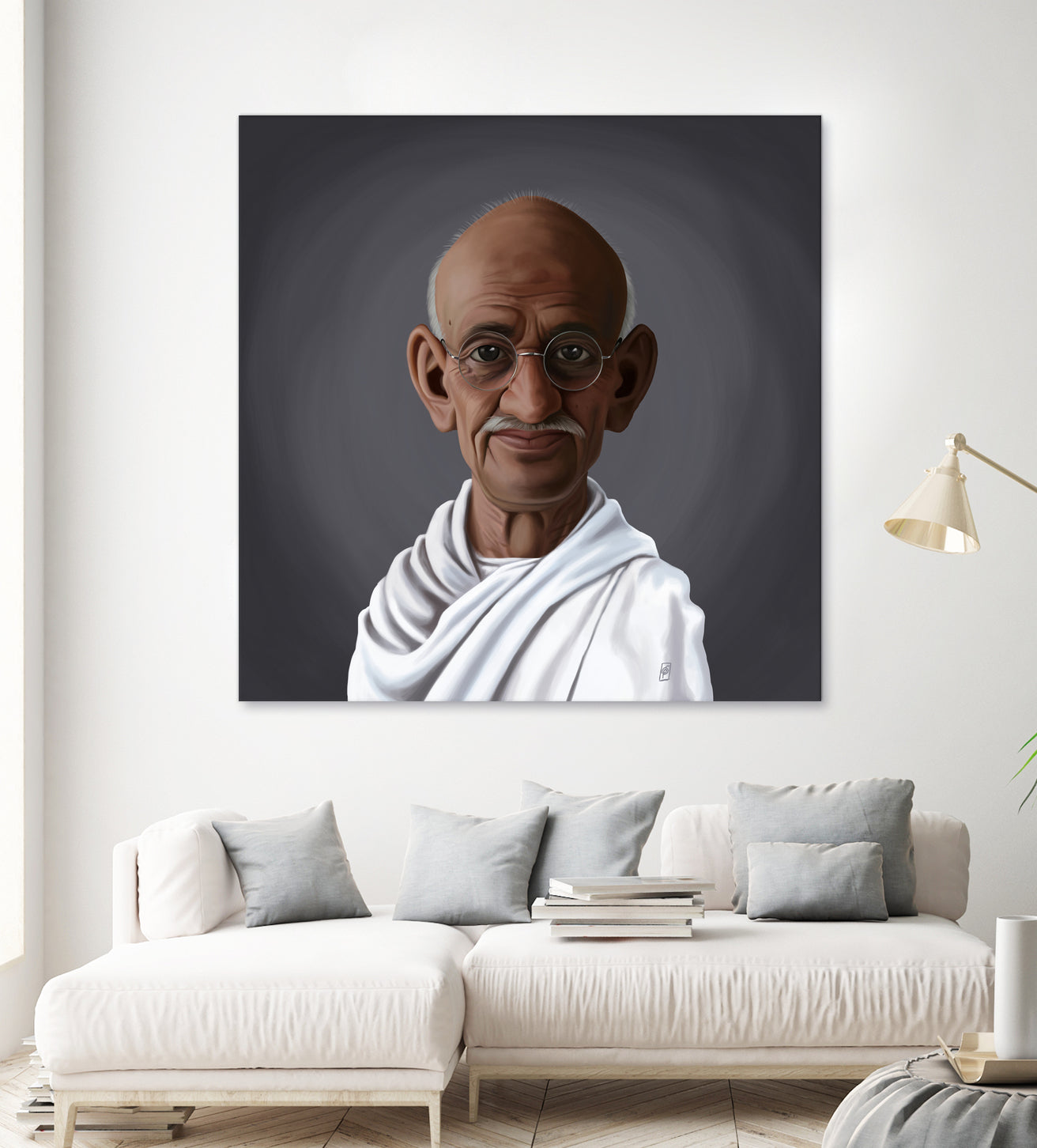 Mahatma Gandhi by Rob Snow on GIANT ART - white digital painting